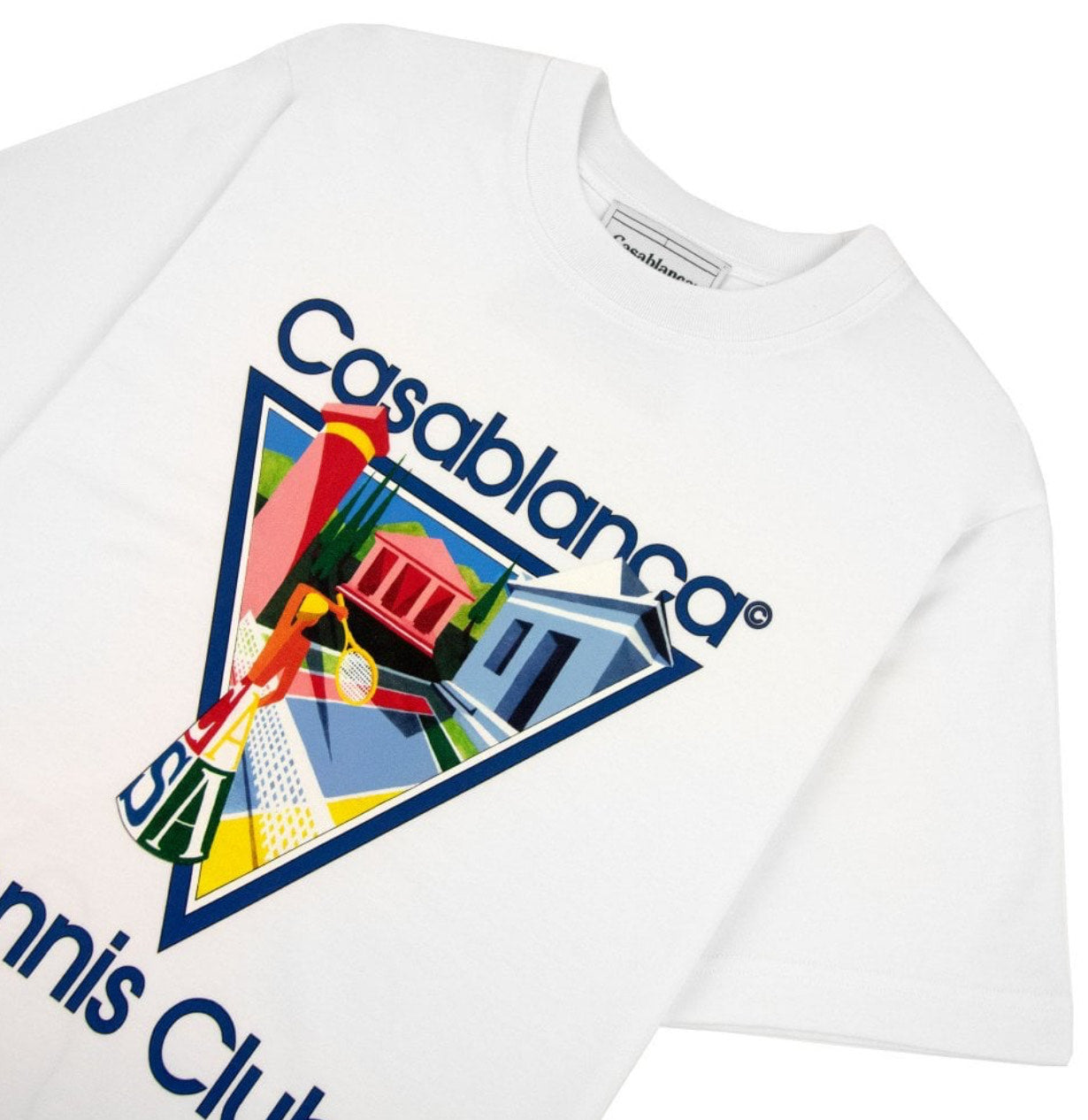 T-shirt casablanca tennis club blanc